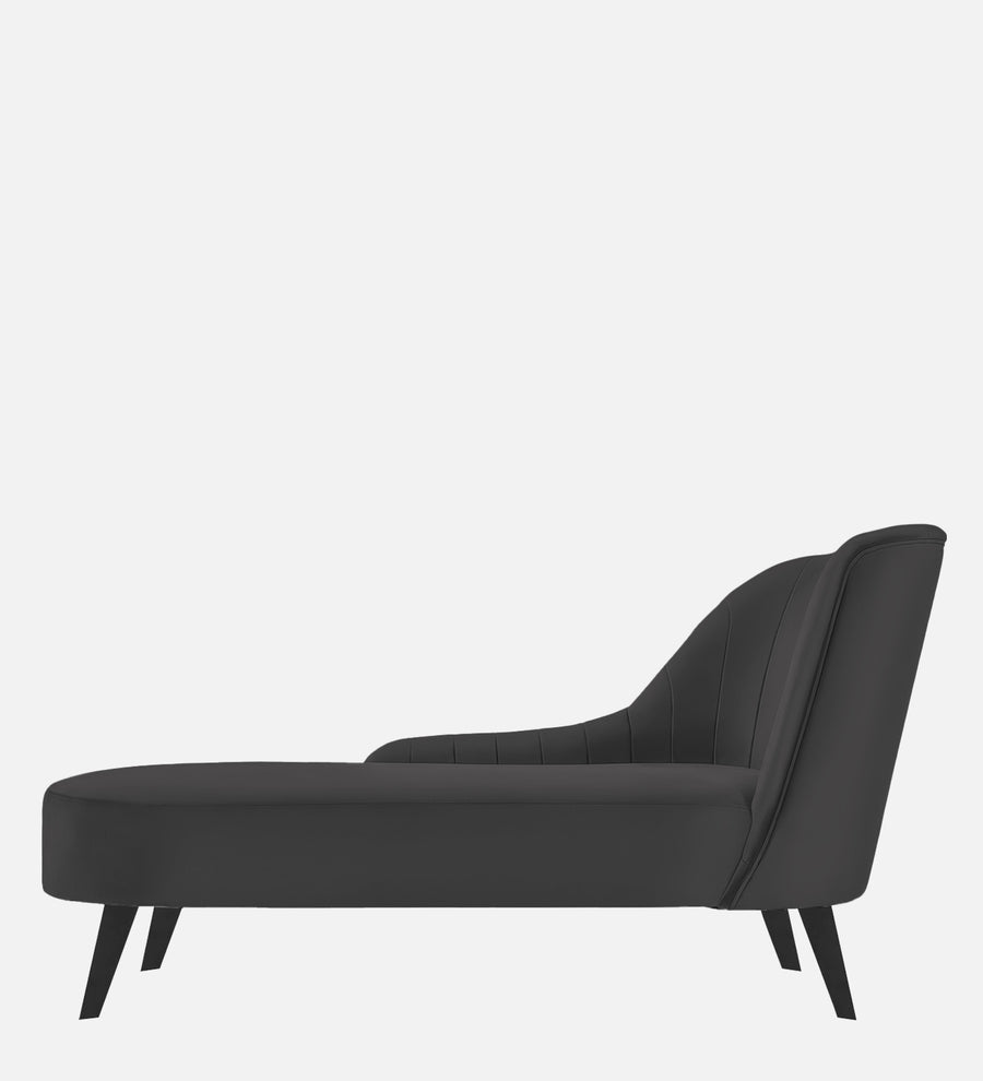 Flora Velvet Lhs Chaise Lounger In Davy Grey Colour - Febonic Living