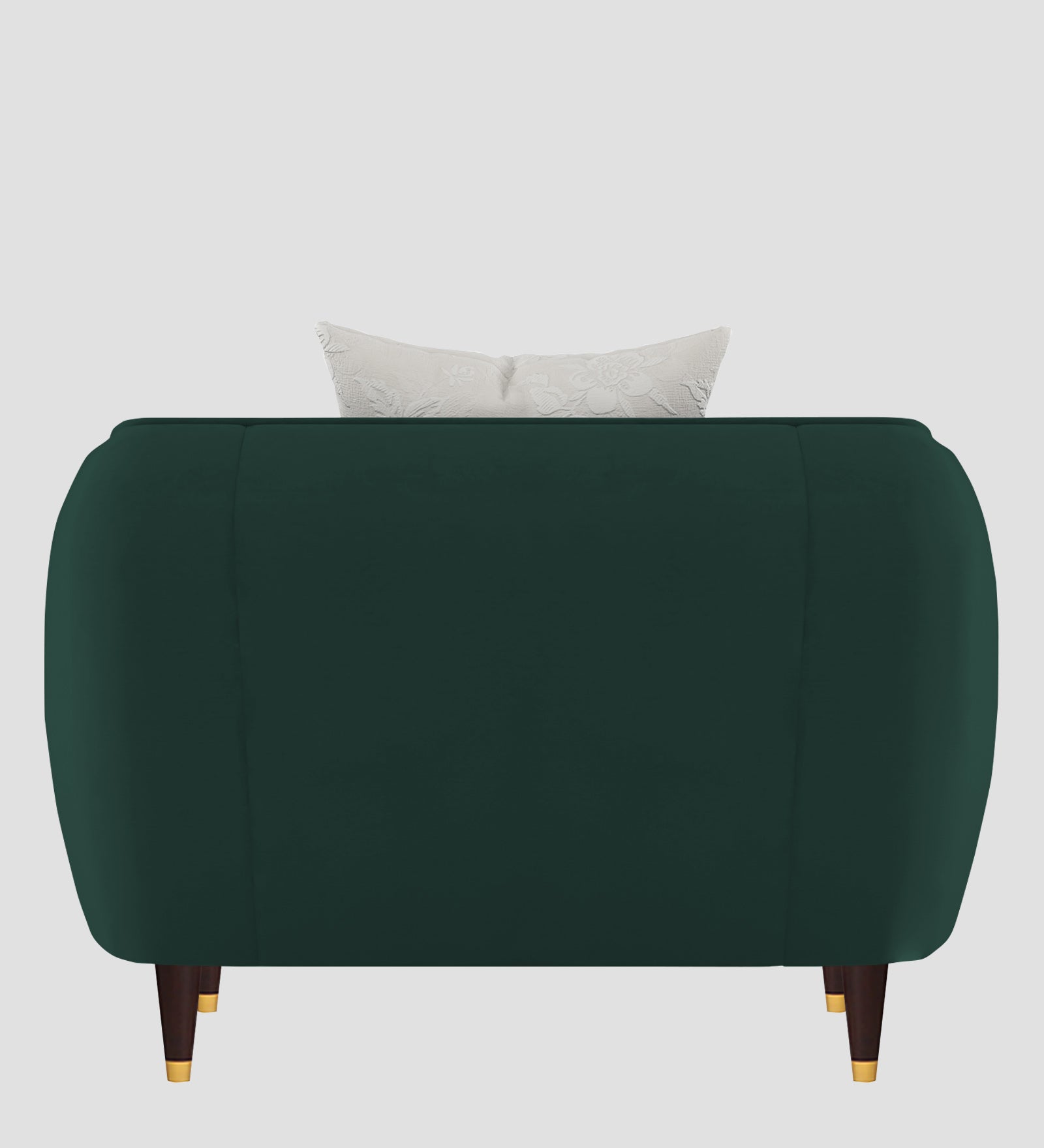 Hairo Velvet 1 Seater Sofa In  Forest Green Colour - Febonic Living