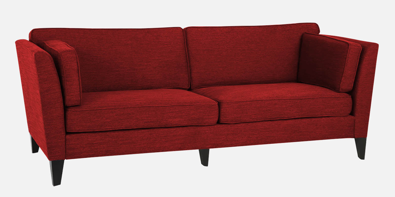 Nigar Fabric 3 Seater Sofa in Blood Maroon Colour