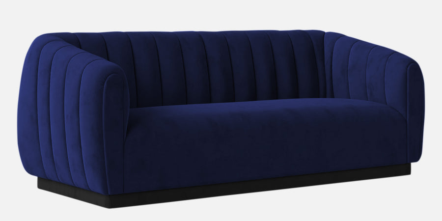 Ferry Velvet 3 Seater Sofa In Indigo Blue Colour - Febonic Living