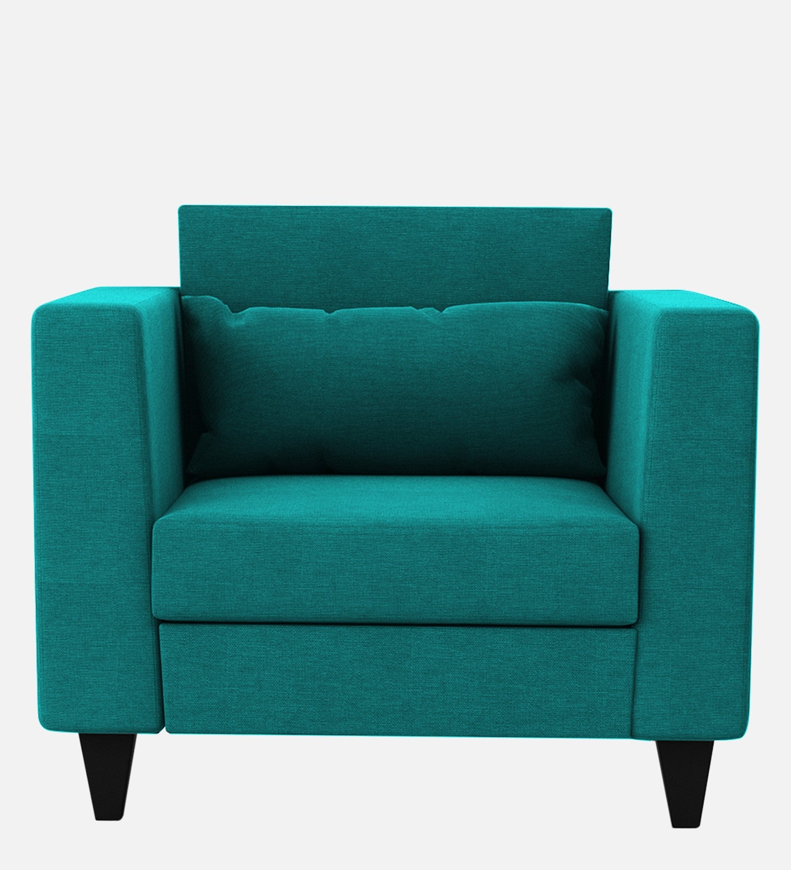 Nipul Fabric 1 Seater Sofa in Sea Green Colour