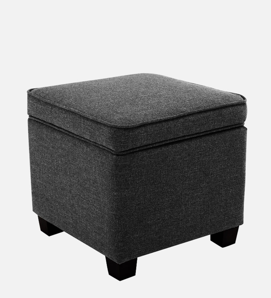 Sudan Fabric Ottoman In Charcoal Grey Colour With Storage - Febonic Living