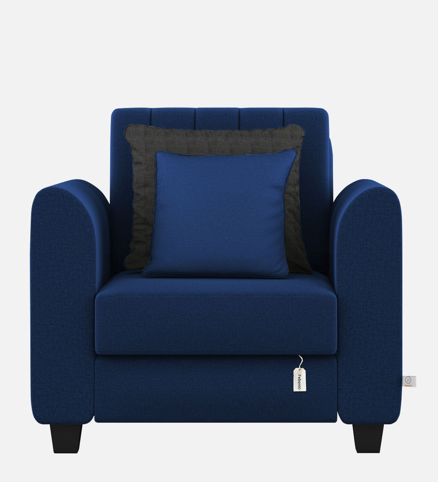Cosmic Fabric 1 Seater Sofa In Royal Blue Colour - Febonic Living