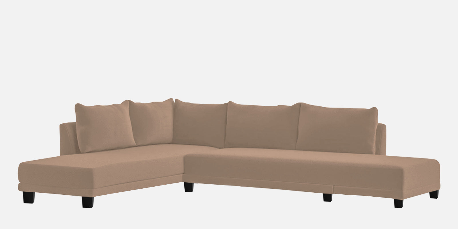 Ira Fabric RHS 6 Seater Sofa Cum Bed In Cookie Beige Colour