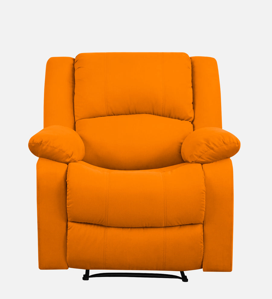 Henry Fabric 1 Seater Motorized Recliner In Vivid Orange Colour - Febonic Living