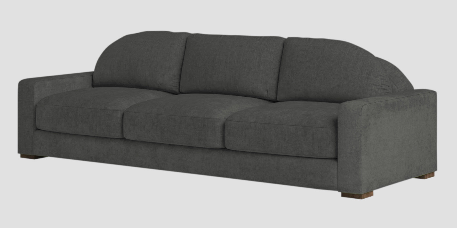 Dara Fabric 3 Seater Sofa In Charcoal Grey Colour