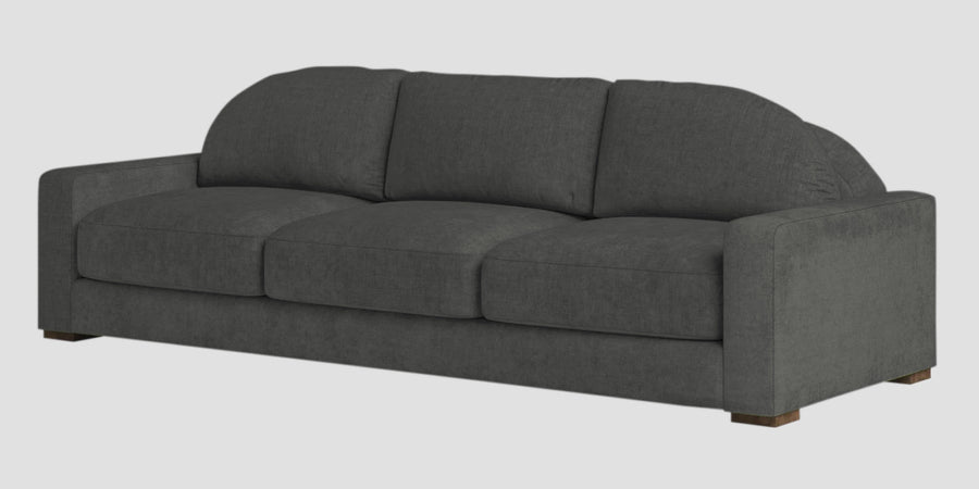 Dara Fabric 3 Seater Sofa In Charcoal Grey Colour - Febonic Living