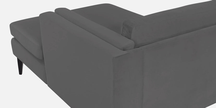 Jasper Velvet Rhs Sectional Sofa 3 Lounger In Davy Grey Colour - Febonic Living