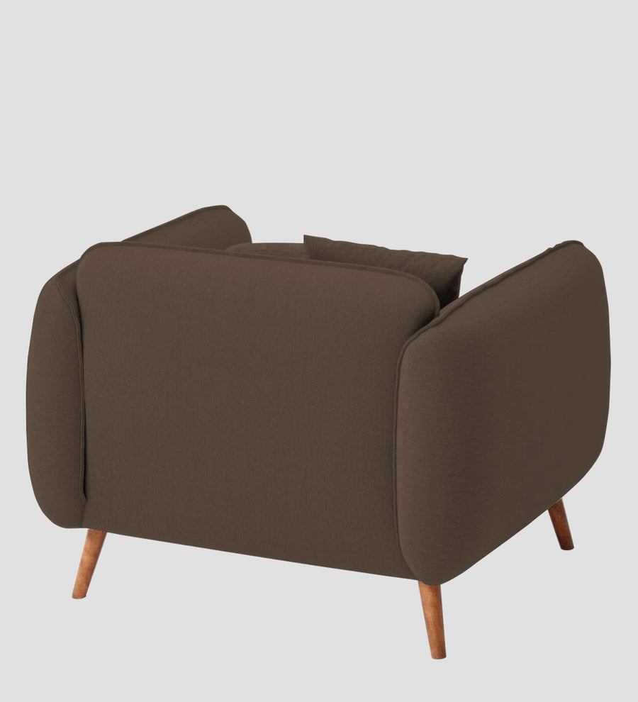 Zia Fabric 1 Seater Sofa In Rosy Brown Colour - Febonic Living