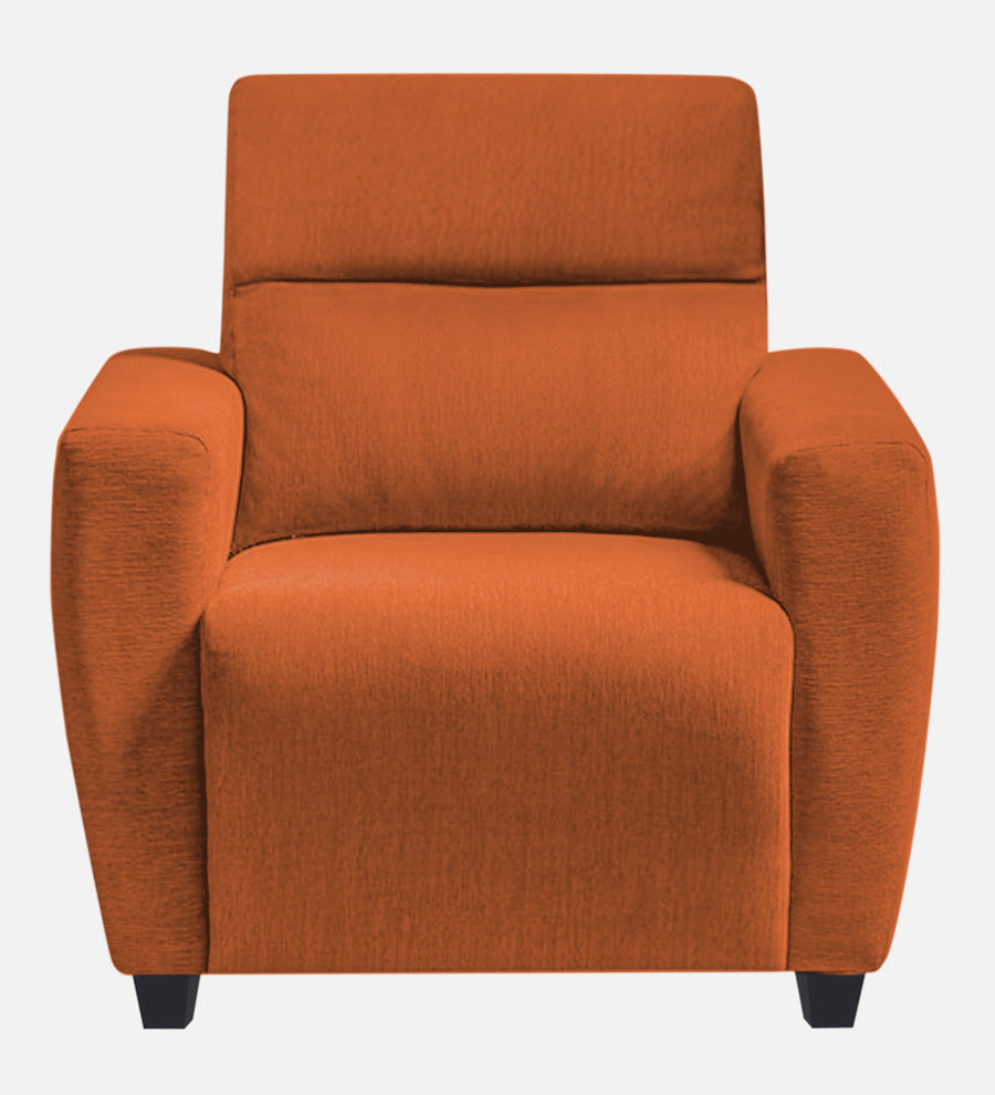 Bakadi Fabric 1 Seater Sofa In Vivid Orange Colour - Febonic Living