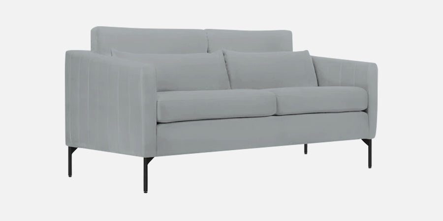 Haru Velvet 2 Seater Sofa In Pearl Grey Colour - Febonic Living
