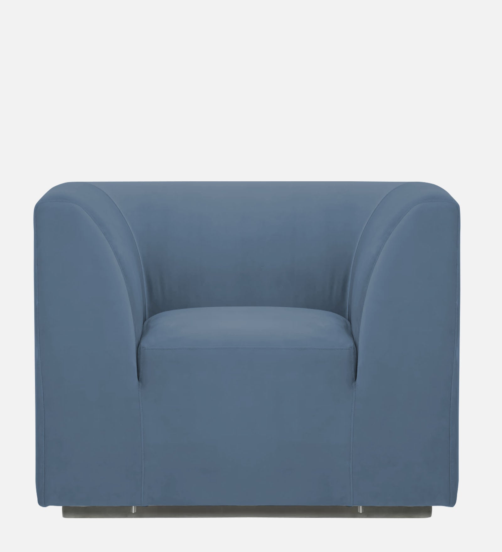 Bufa Velvet 1 Seater Sofa in Oxford Blue Colour