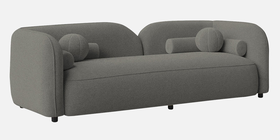 Corny Boucle Fabric 3 Seater Sofa In Moon Grey Colour - Febonic Living
