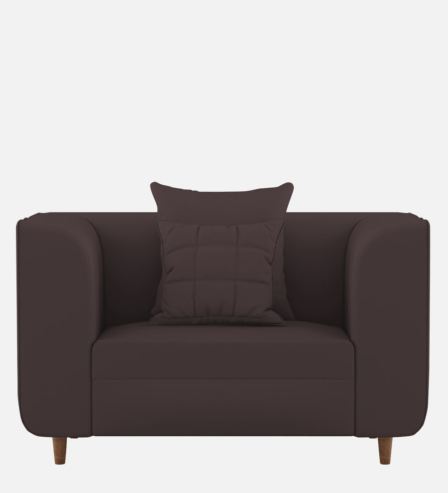 Sumo Velvet 1 Seater Sofa In Mocha Brown Colour - Febonic Living