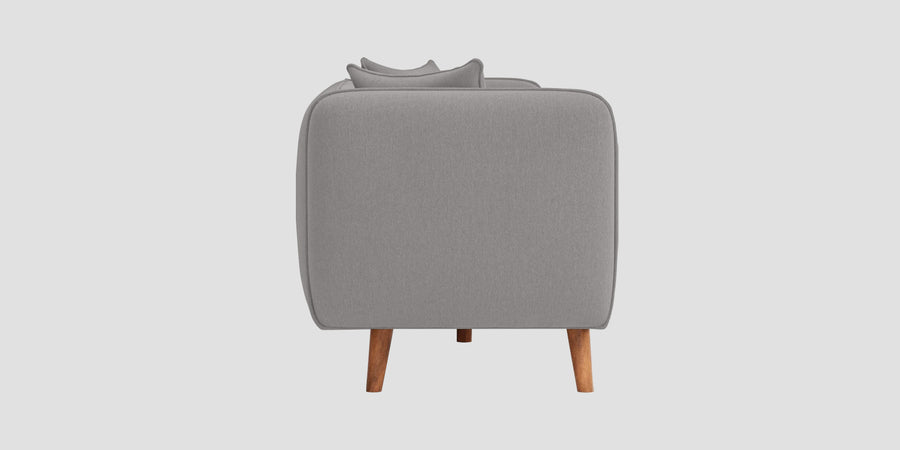 Reva Fabric 3 Seater Sofa In Silver Grey Colour - Febonic Living