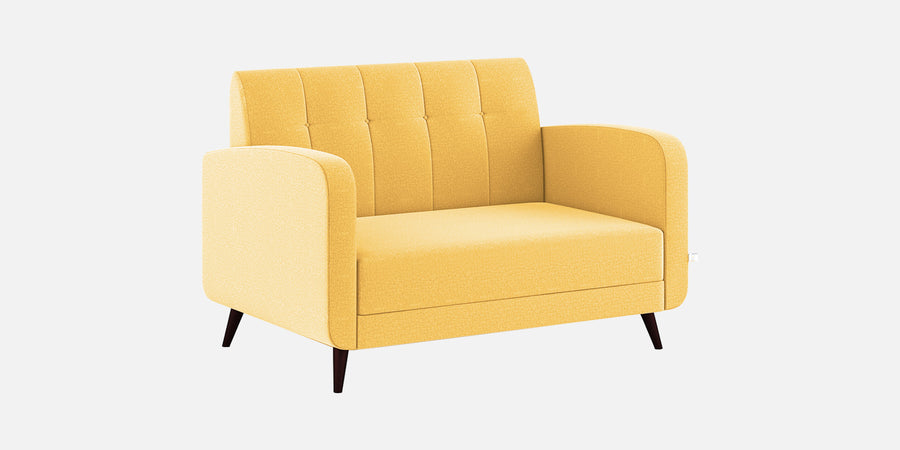 Wiki Velvet 2 Seater Sofa In Turmeric Yellow Colour - Febonic Living