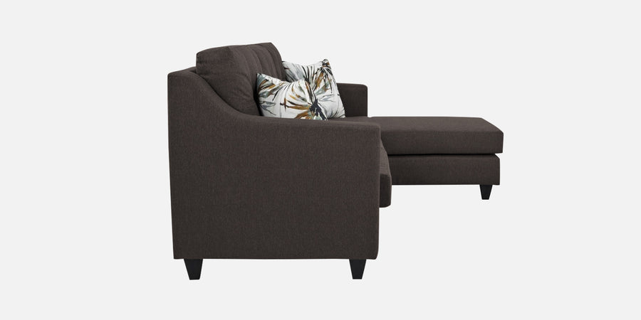 Welly Fabric Lhs Sectional Sofa 3 Lounger In Caspa Brown Colour - Febonic Living