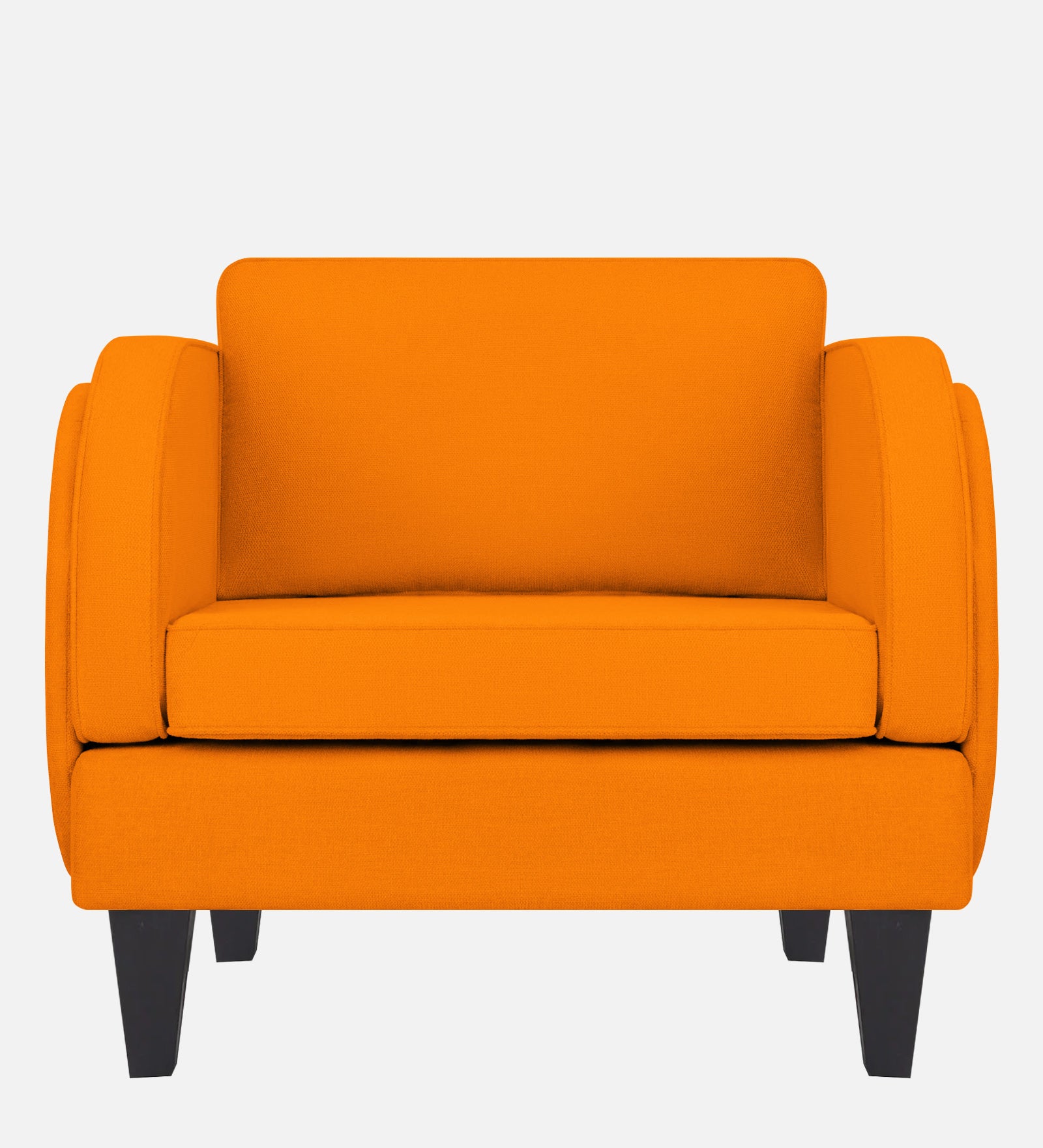 Siddy Fabric 1 Seater Sofa in Vivid Orange Colour