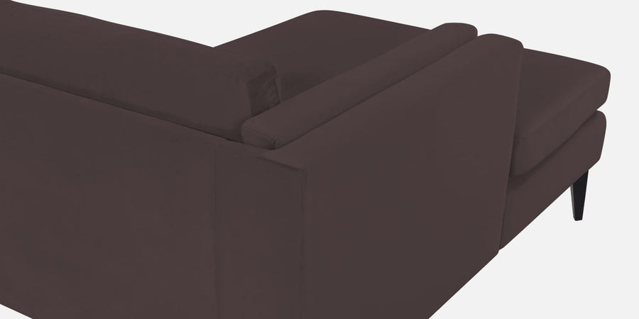 Jasper Velvet Lhs Sectional Sofa 3 Lounger In Mocha Brown Colour - Febonic Living