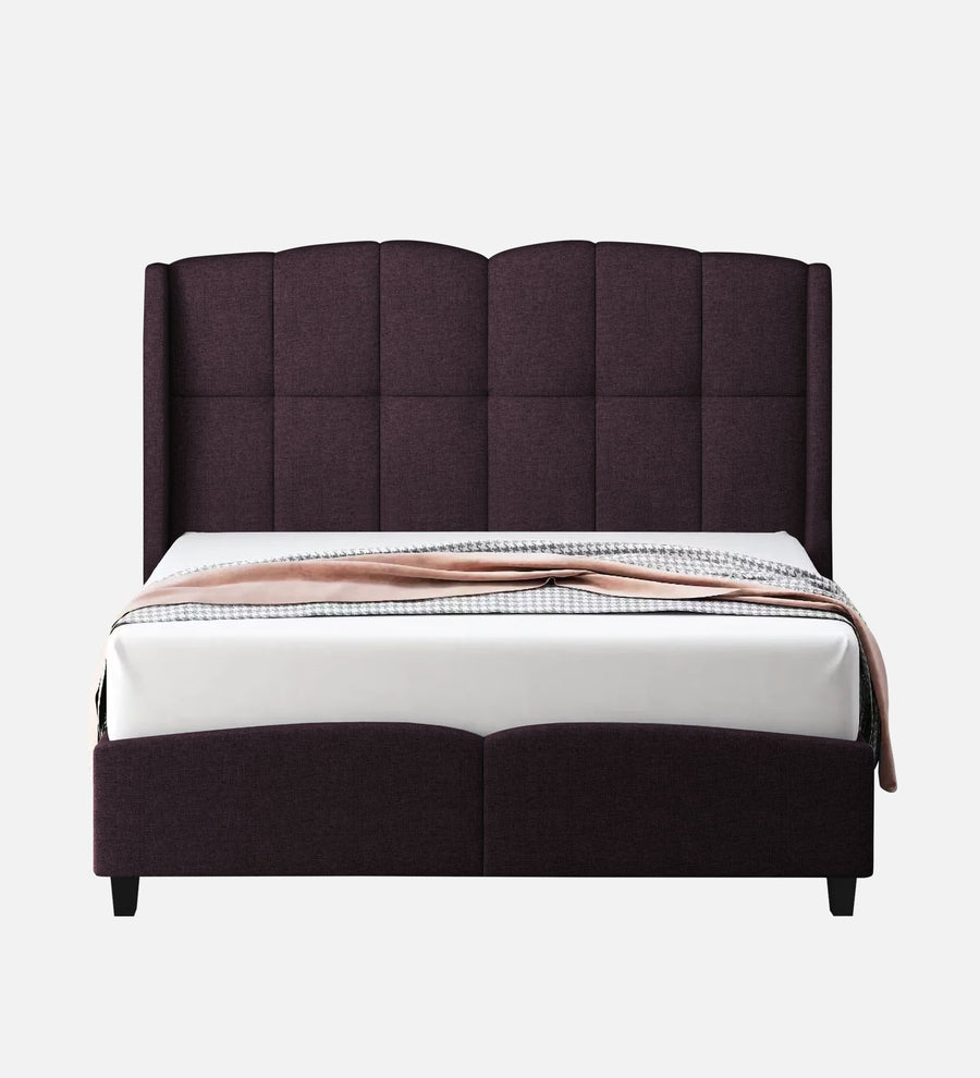 Jovi Velvet Upholstered Single Size Bed In Dark Brown Colour - Febonic Living