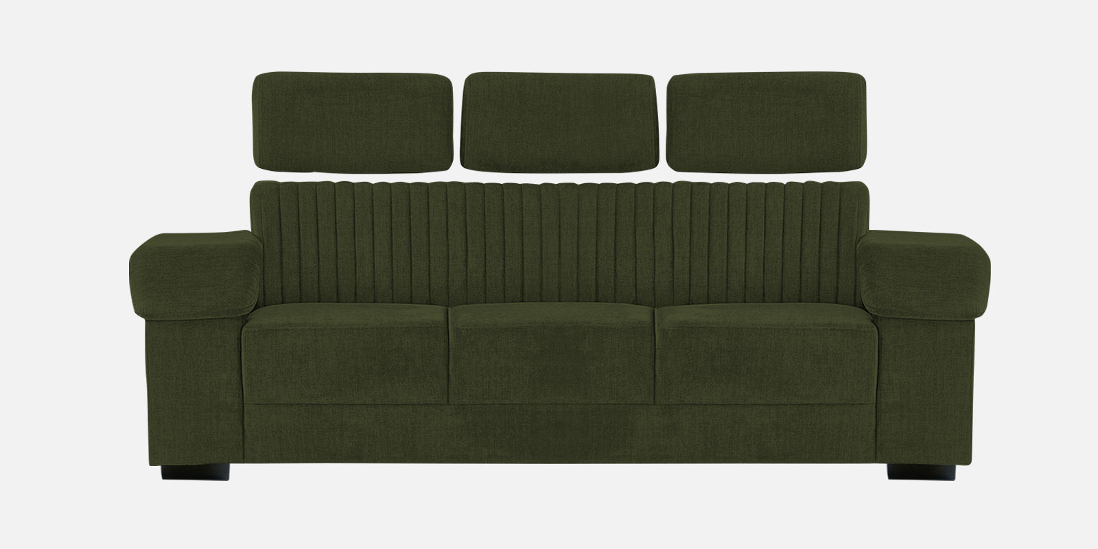 Draco Fabric 3 Seater Sofa In Olive Green Colour - Febonic Living