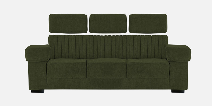 Draco Fabric 3 Seater Sofa In Olive Green Colour - Febonic Living