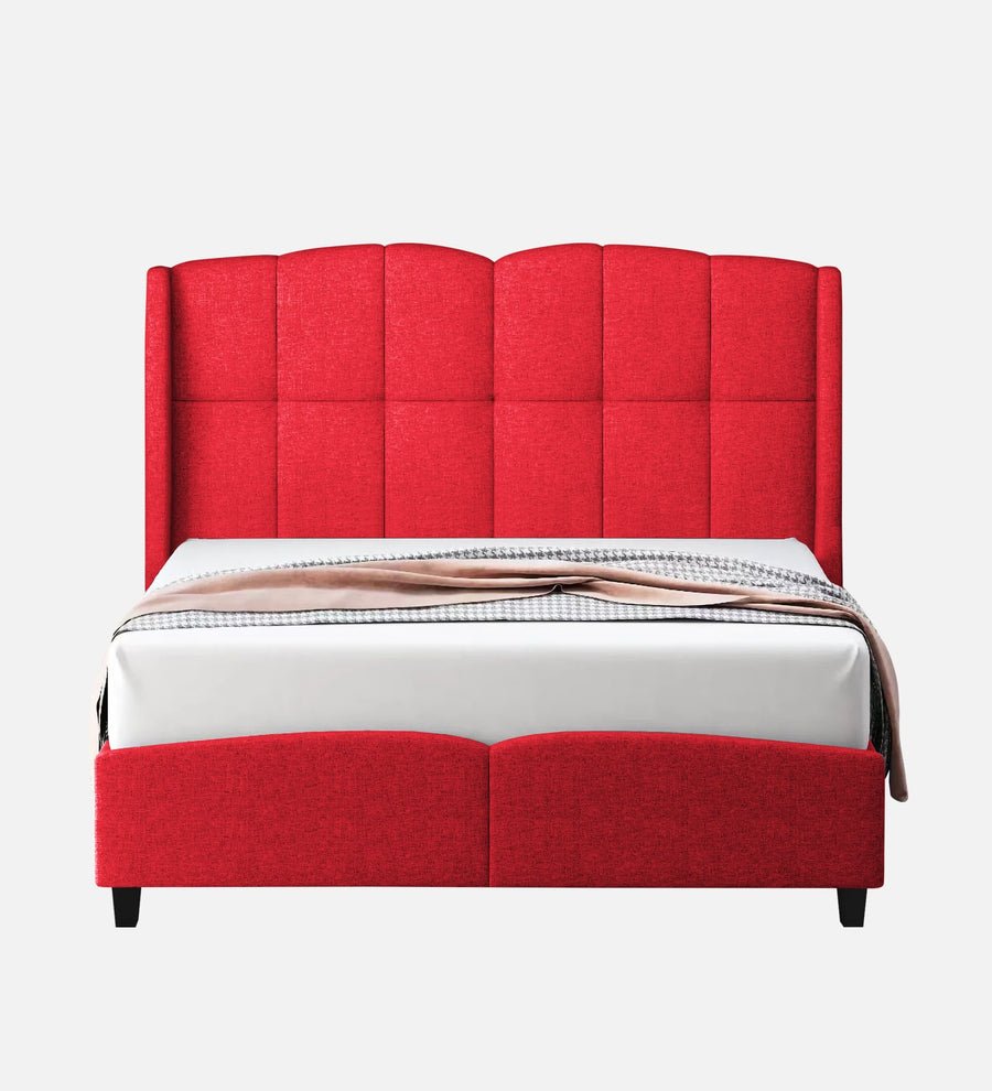 Jovi Velvet Upholstered Single Size Bed In Ox Blood Maroon Colour - Febonic Living