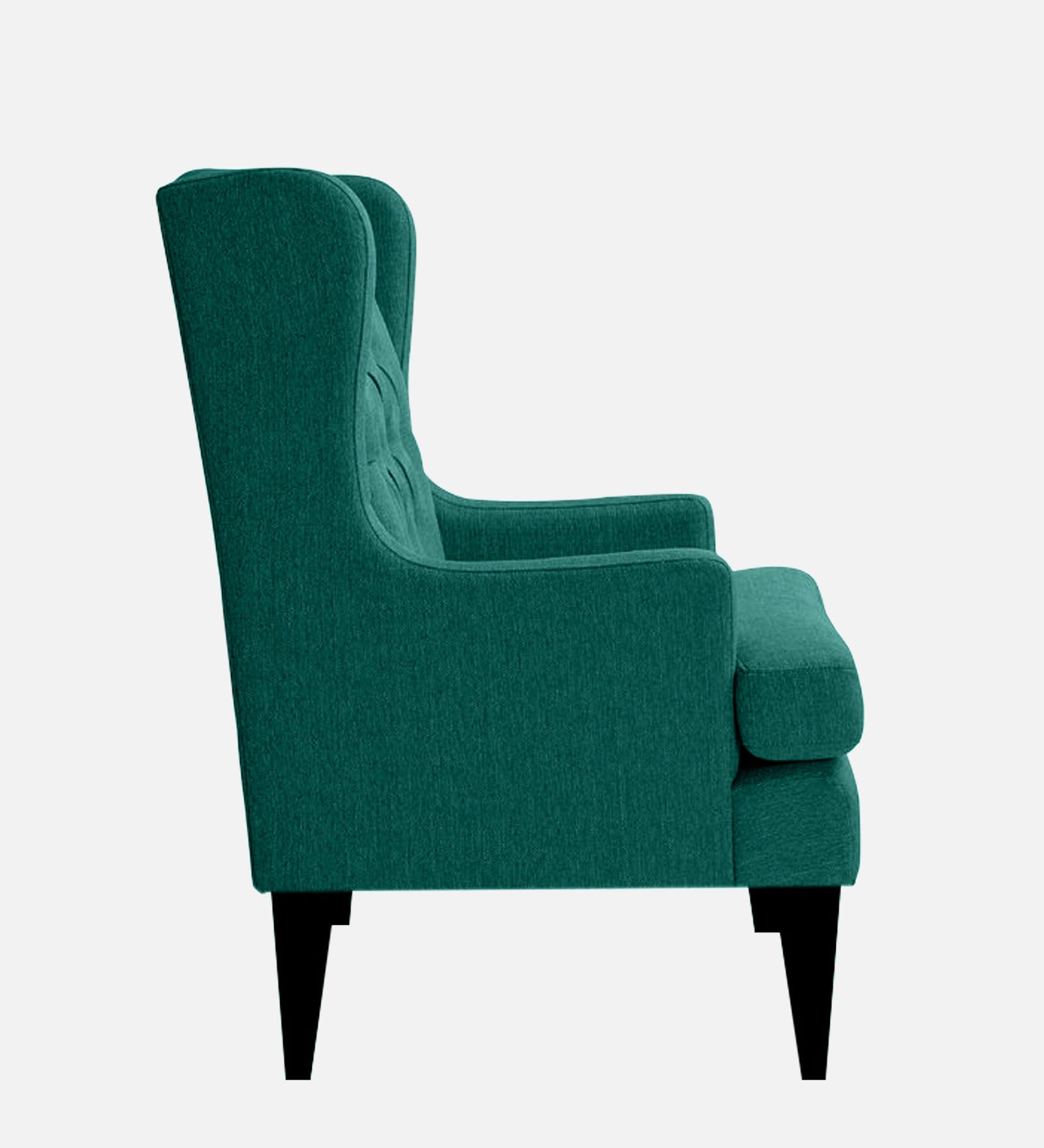 Panas Fabric Wing Chair In Sea Green Colour