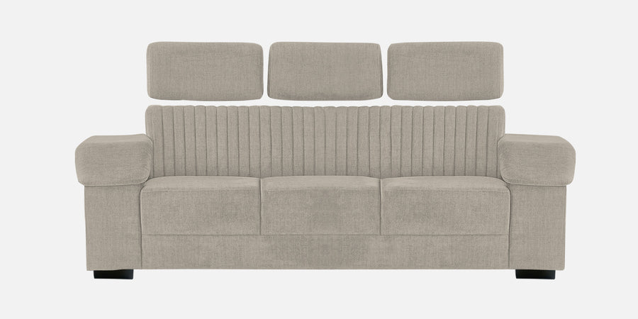 Draco Fabric 3 Seater Sofa In Ash Grey Colour - Febonic Living