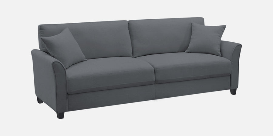 Daroo Velvet 3 Seater Sofa In Pubble Grey Colour - Febonic Living