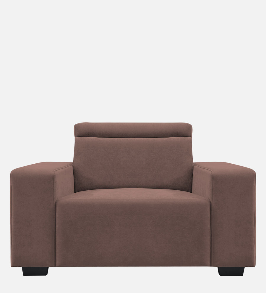 Hiro Fabric 1 Seater Sofa In Berry Wine Colour - Febonic Living