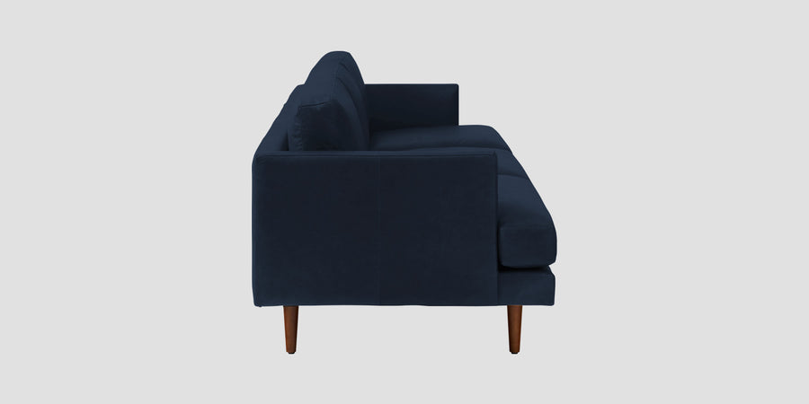 Sterio Leatherette 3 Seater Sofa In Berry Blue Colour - Febonic Living