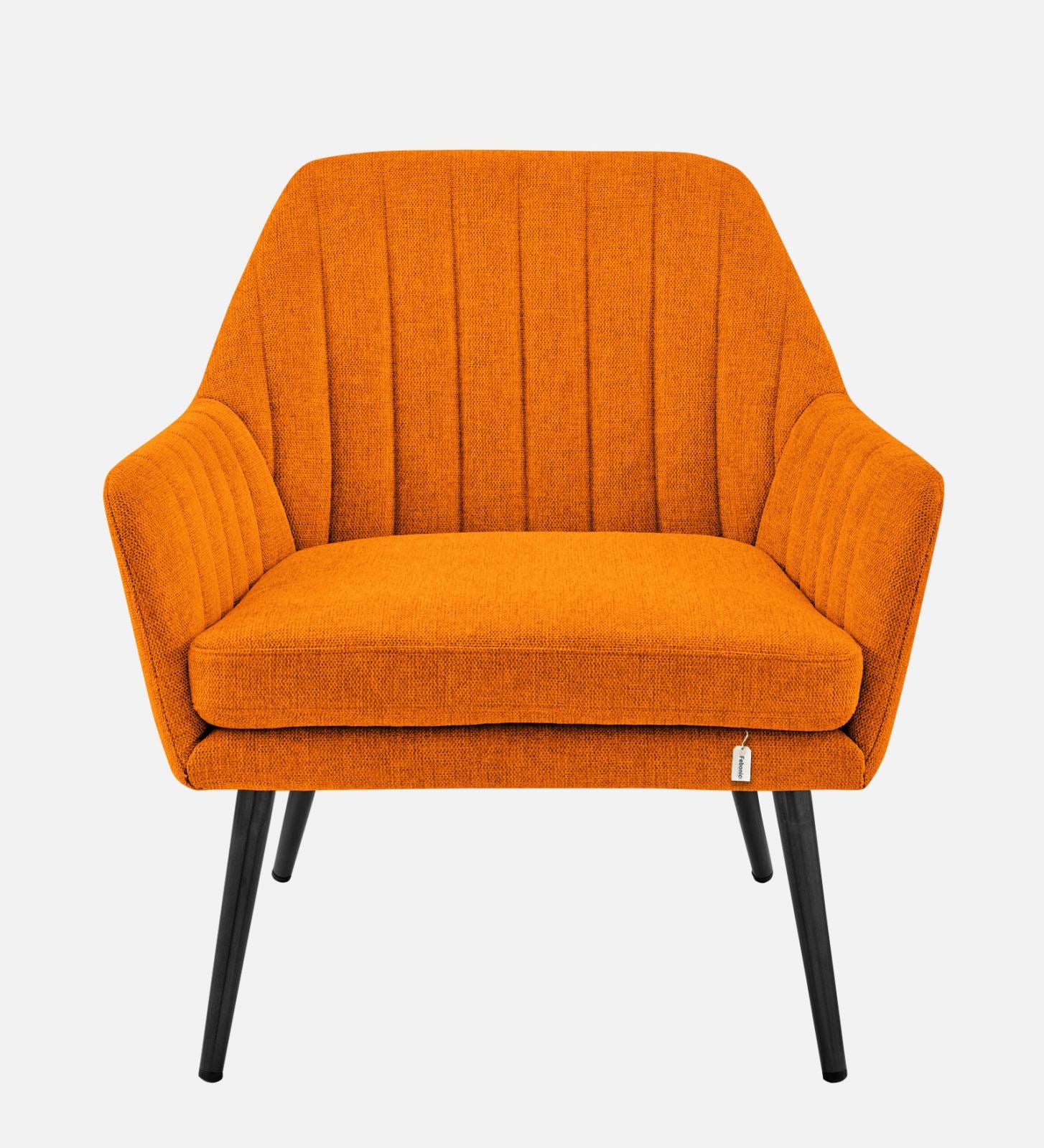 Bella Fabric Arm Chair In Vivid Orange Colour