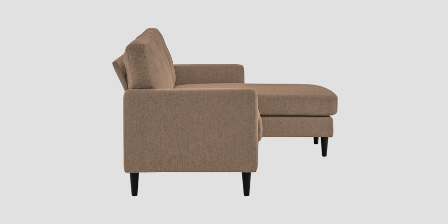 Romie Fabric Rhs Sectional Sofa 2 Lounger In Cookie Beige Colour - Febonic Living
