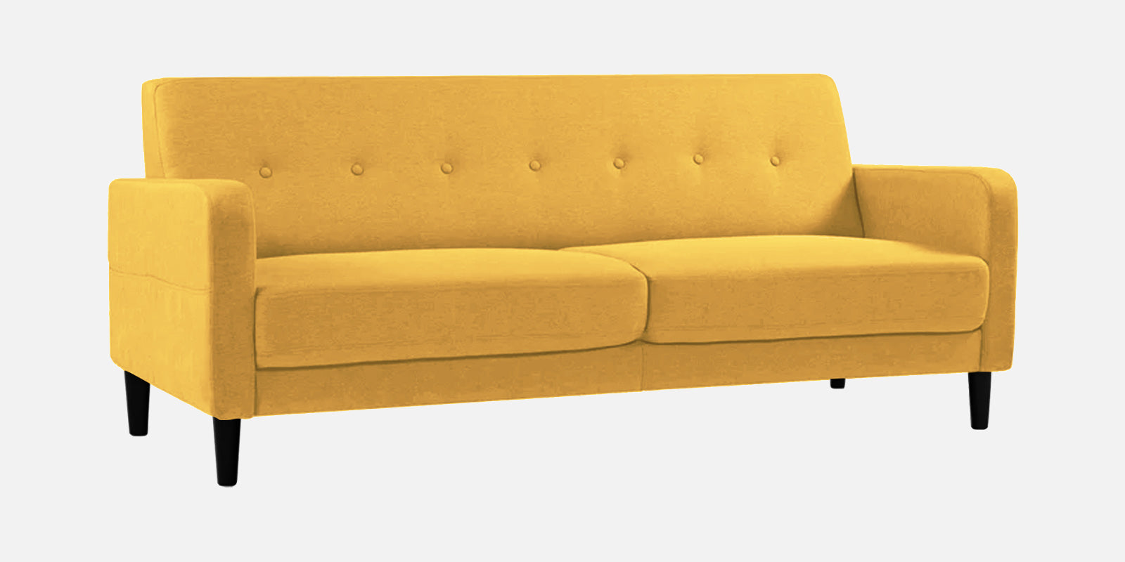 Marq Fabric 3 Seater Sofa in Bold Yellow Colour