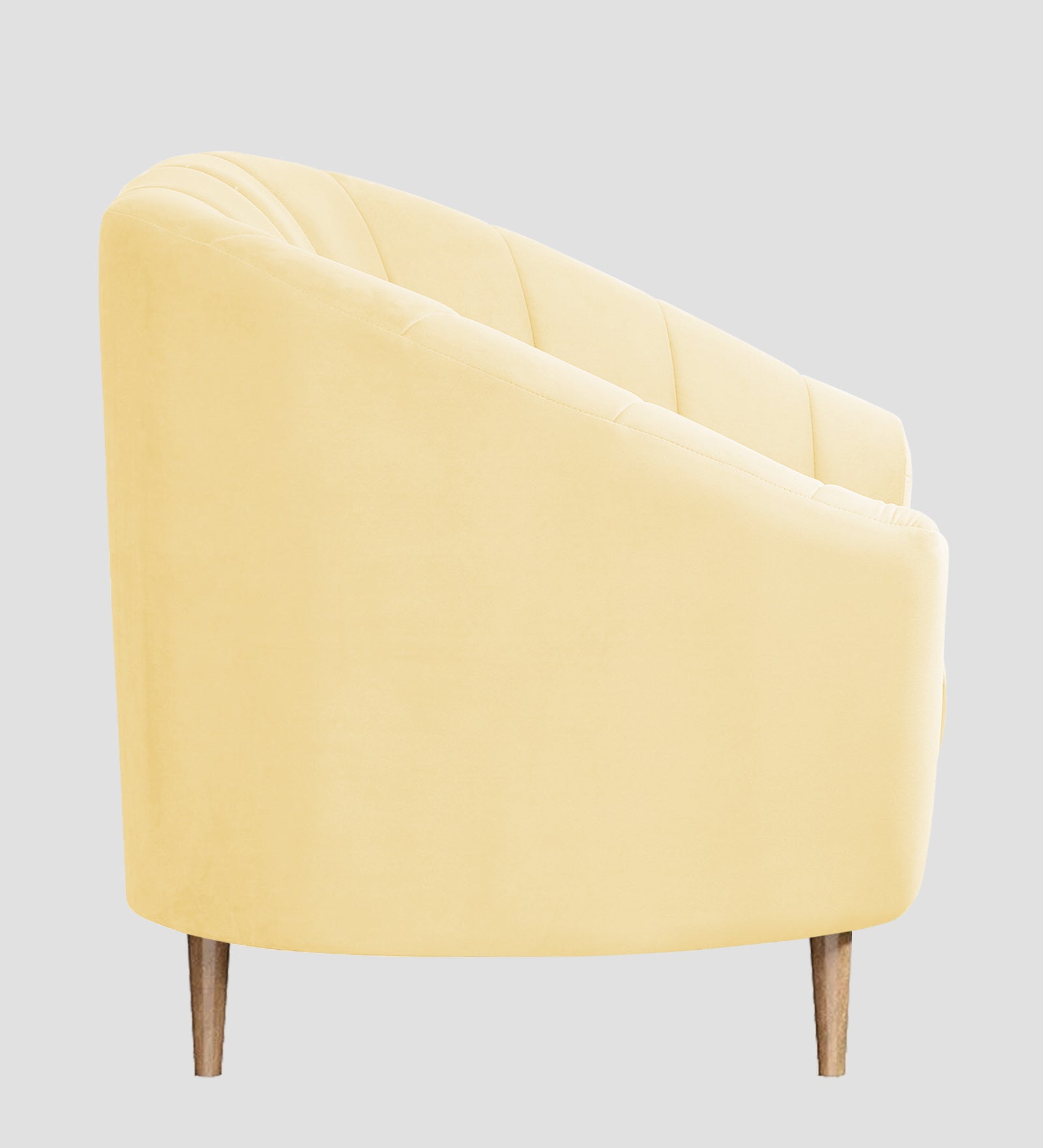 Nancy Velvet 1 Seater Sofa in Sandy Beige Colour