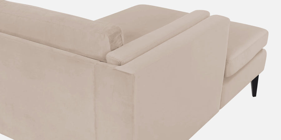 Jasper Velvet Lhs Sectional Sofa 3 Lounger In Camel Beige Colour - Febonic Living