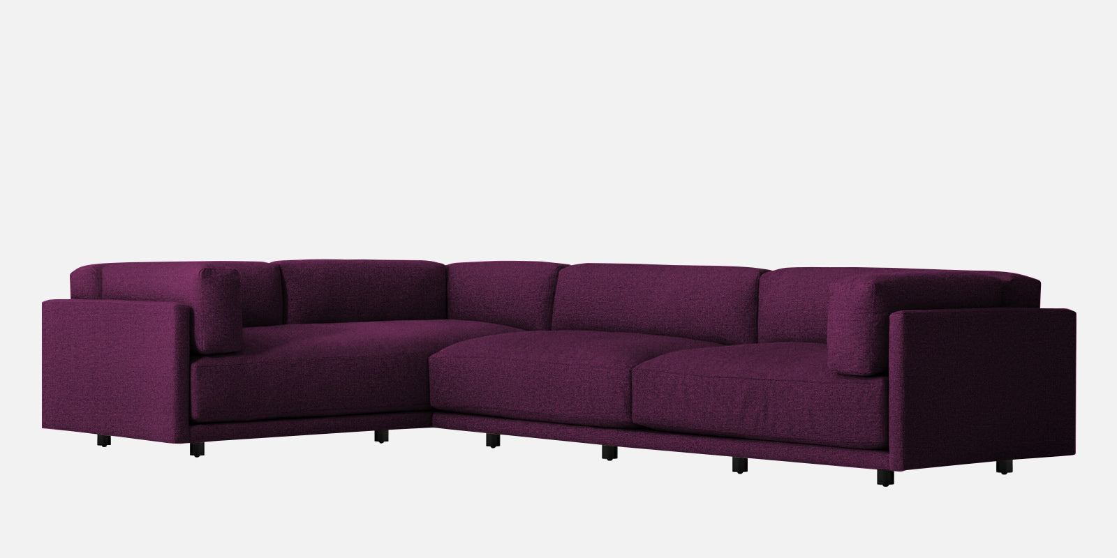 Nixon Fabric 6 Seater LHS Sectional Sofa In Greek Purple Colour