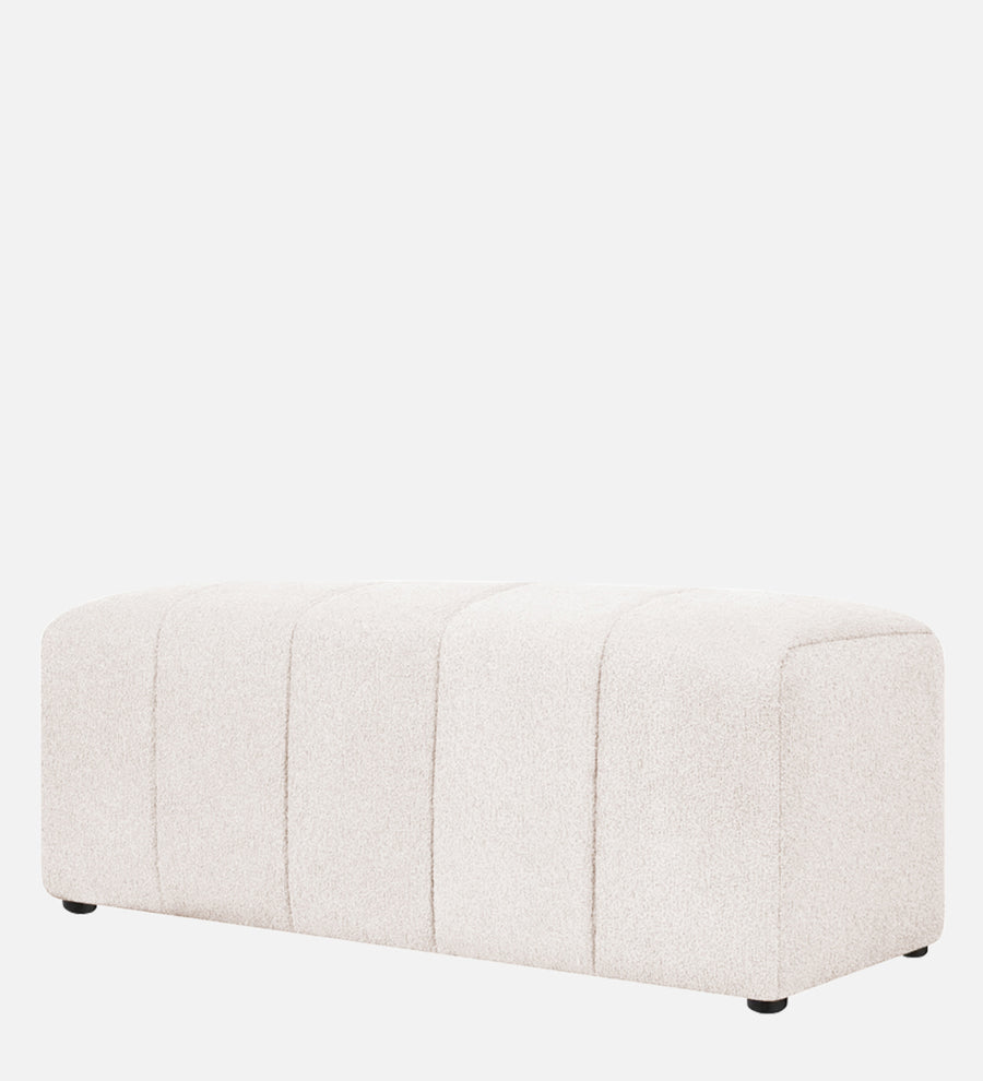 Rexi Boucle Fabric Bench In Bright White Colour - Febonic Living