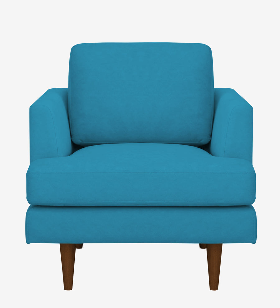 Motra Velvet 1 Seater Sofa In Aqua Blue Colour - Febonic Living