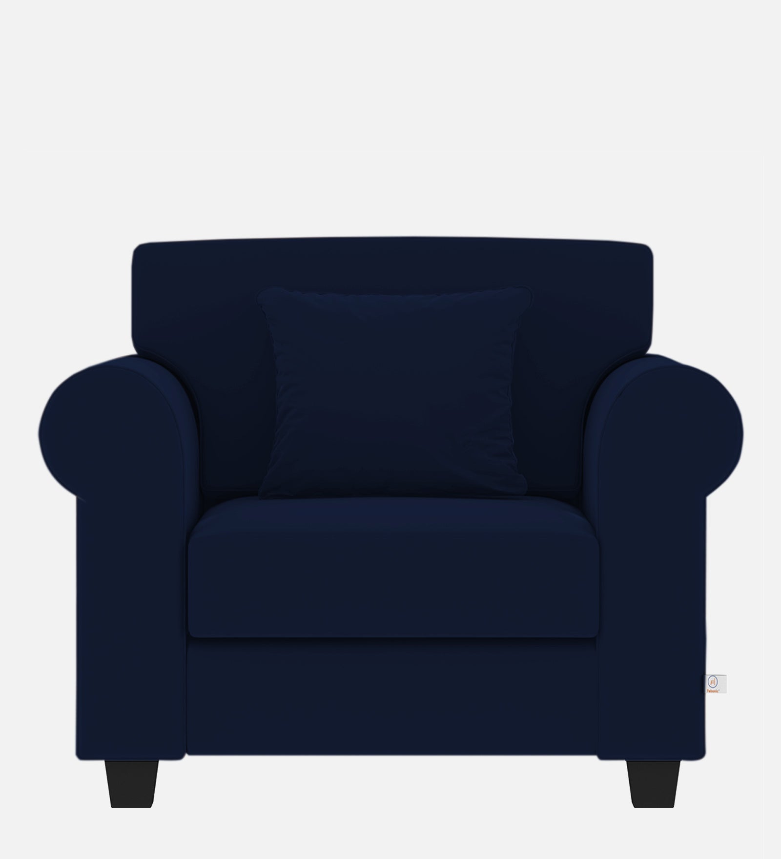 Numonk Velvet 1 Seater Sofa in Indigo Blue Colour