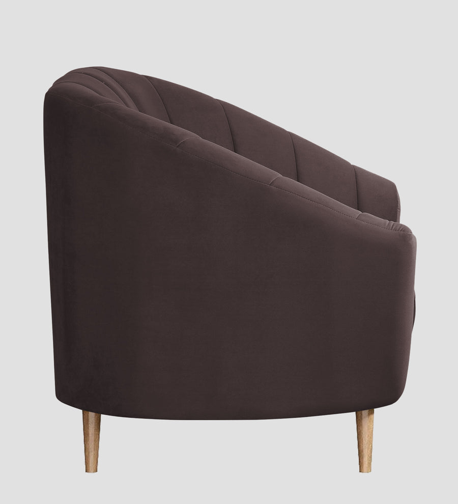 Kaylee Velvet 1 Seater Sofa In Mocha Brown Colour - Febonic Living