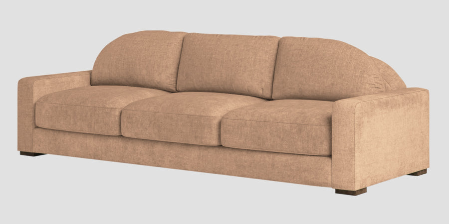 Dara Fabric 3 Seater Sofa In Cosmic Beige Colour - Febonic Living