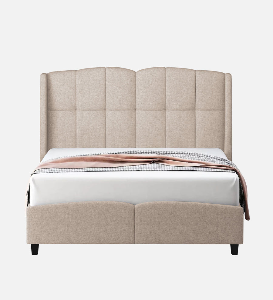 Jovi Velvet Upholstered Single Size Bed In Camel Beige Colour - Febonic Living