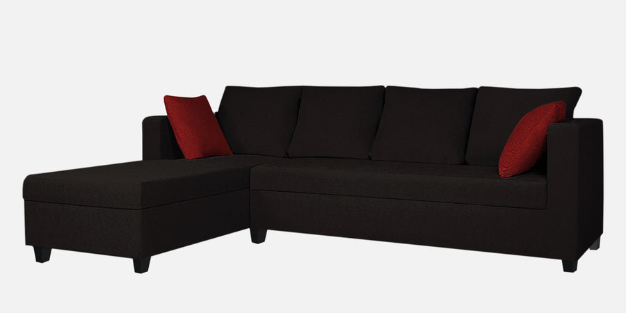 Nebula Fabric Rhs Sectional Sofa 3 Lounger In Cara Brown Colour - Febonic Living