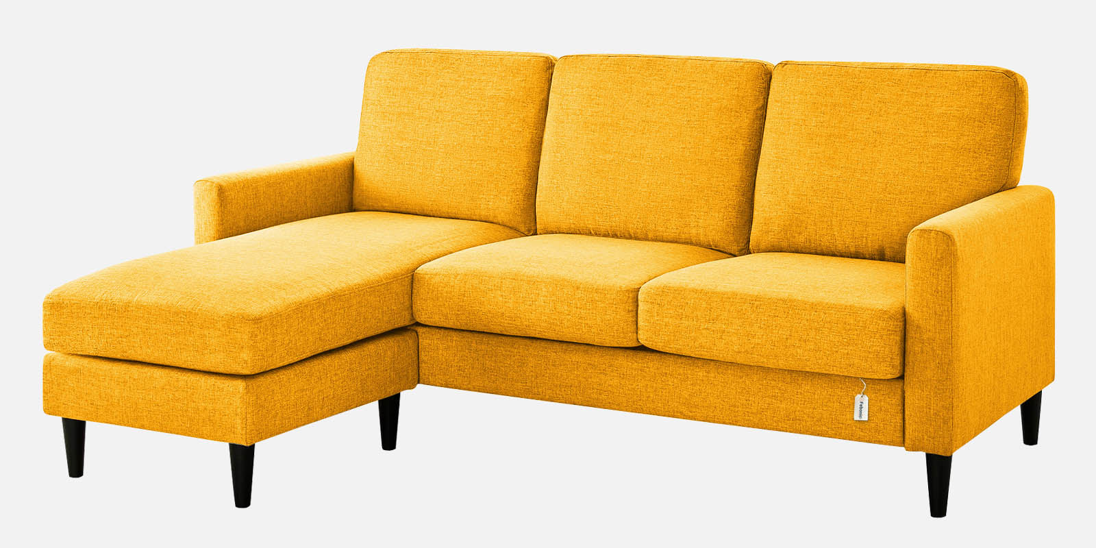 Romie Fabric RHS Sectional Sofa (2+Lounger) in Bold Yellow Colour