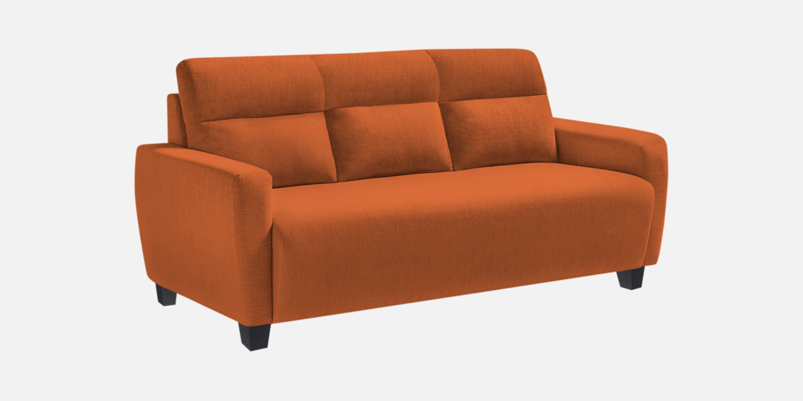 Bakadi Fabric 3 Seater Sofa in Vivid Orange Colour