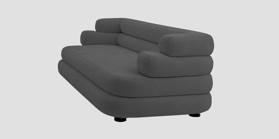 Wener Fabric 2 Seater Sofa In Stone Grey Colour - Febonic Living