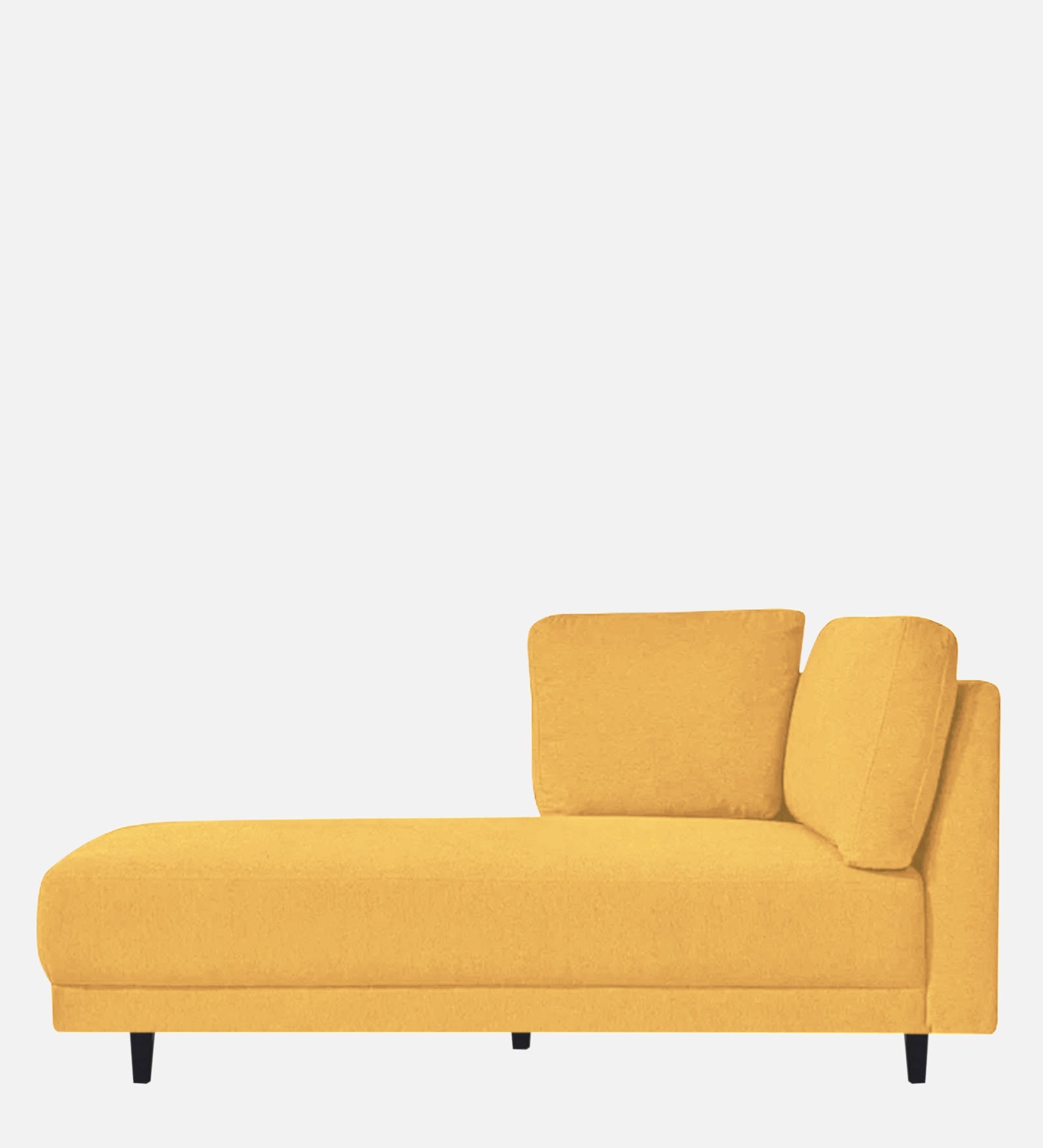 Jonze Velvet LHS Chaise Lounger in Turmeric Yellow Colour