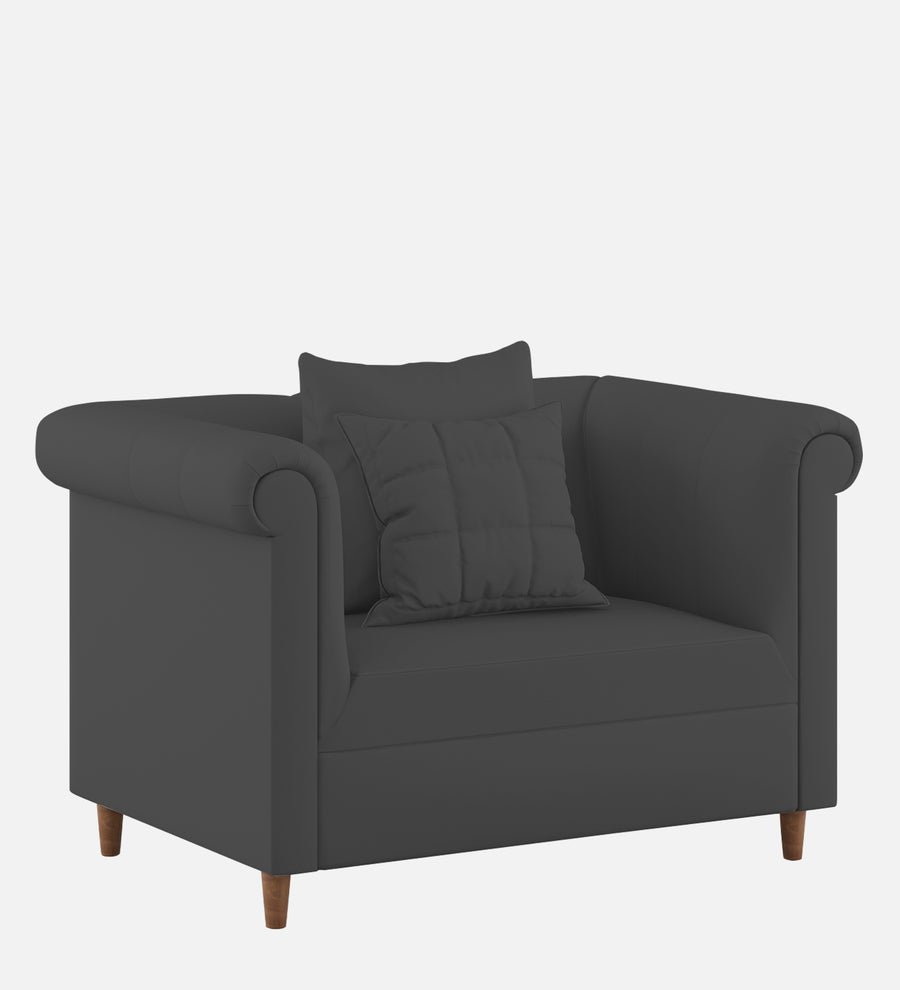 Rubi Velvet 1 Seater Sofa In Davy Grey Colour - Febonic Living